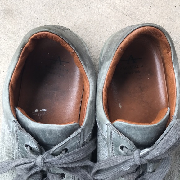 COPY - Aquatalia grey woven leather Sneakers Made In Italy Size 10. GUC - Picture 13 of 13